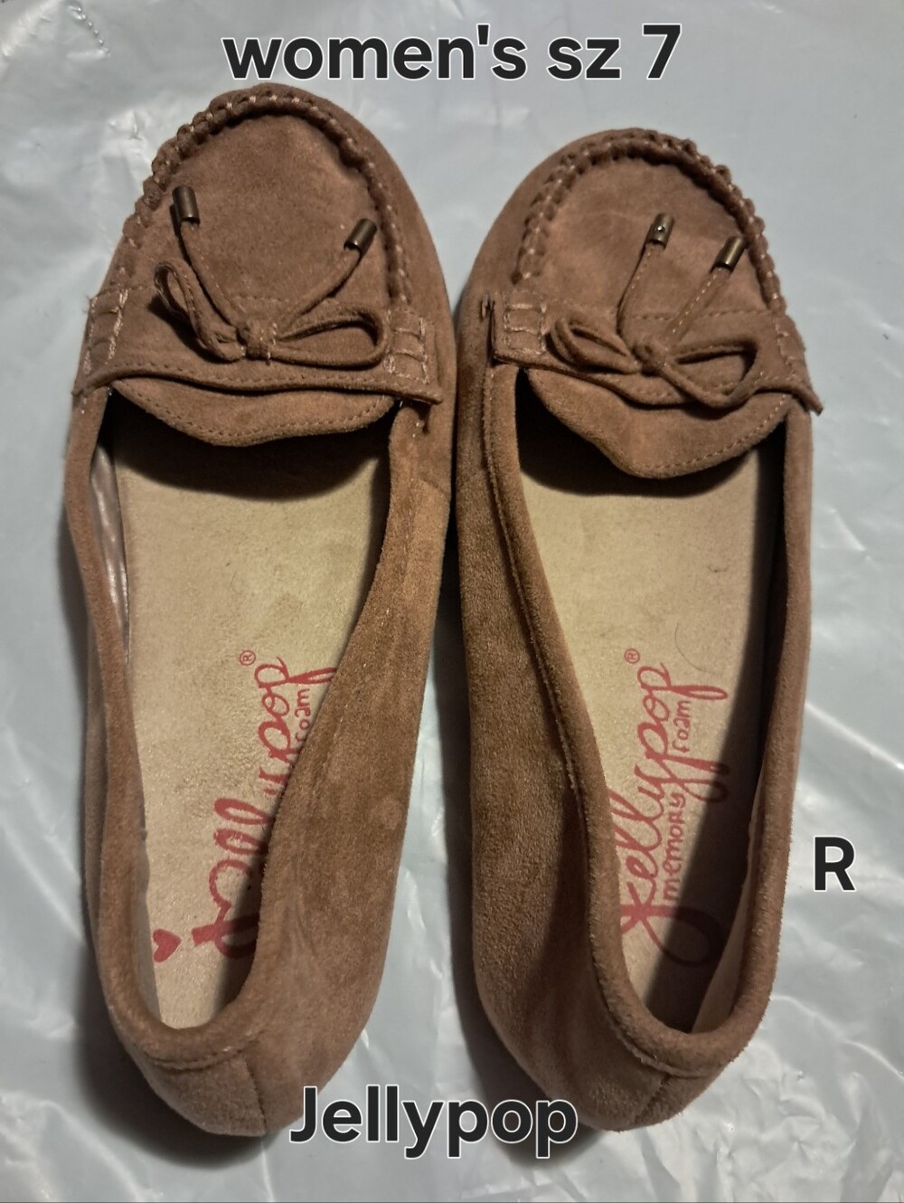 Womens Ssz 7 Jellypop Brown Suede Moccasin Loafers with Bow Accent